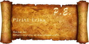 Piriti Erika névjegykártya