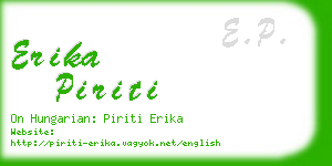 erika piriti business card